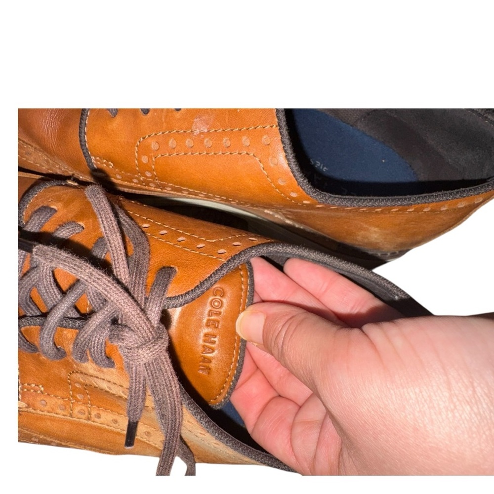 Cole Haan Men's Original Grand Wingtip Oxford Brown Leather‎ Size 12M - Picture 10 of 12